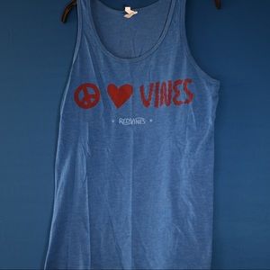 Red Vines Tank Top (Blue)